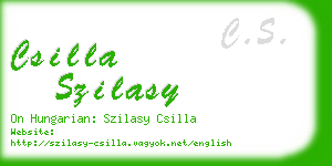 csilla szilasy business card